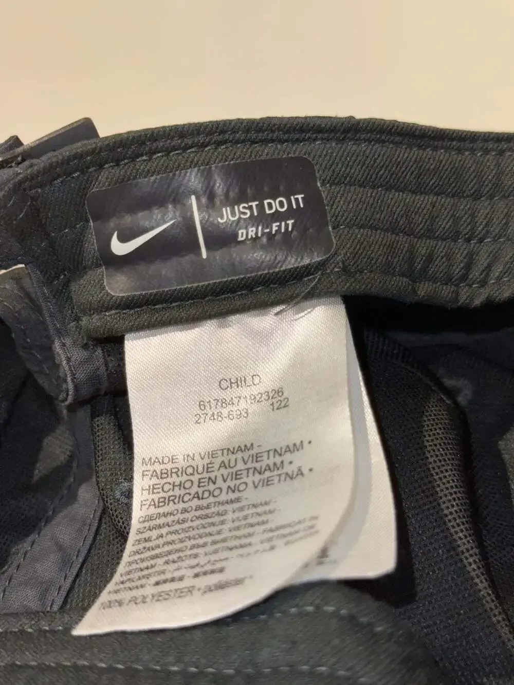 Nike Kids Dri-FIT Adjustable Baseball Cap Black Child Size